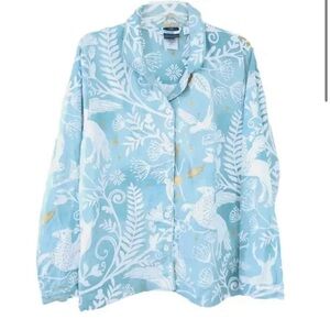 Pottery Barn Harry Potter Patronus  Organic Flannel Pajama TOP ONLY Teen Large